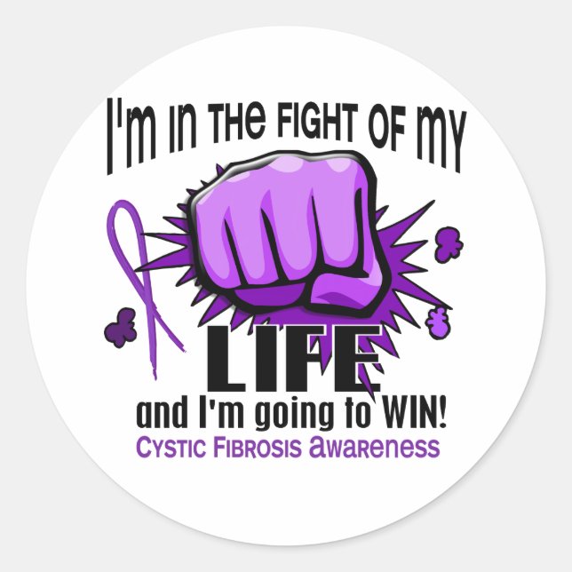 Sticker Rond Lutte De Ma Vie 2 Fibrose Cystique (Devant)