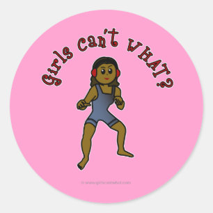 Sticker Rond Lutte des femmes sombres