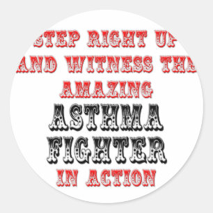Sticker Rond Lutte Extraordinaire contre l'asthme en action