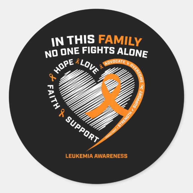 Sticker Rond Lutte familiale Leucémie Produits de sensibilisati (Devant)