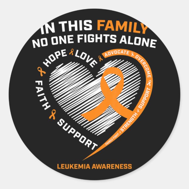 Sticker Rond Lutte familiale Leucémie Produits de sensibilisati (Devant)