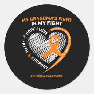 Sticker Rond Lutte Leucémie Grandma Hommes Cadeaux Femmes