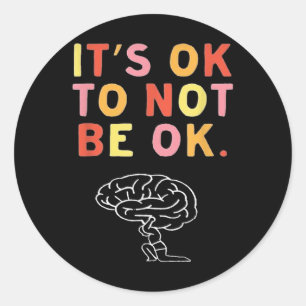 Sticker Rond Lutter Contre La Sensibilisation À La Santé Mental