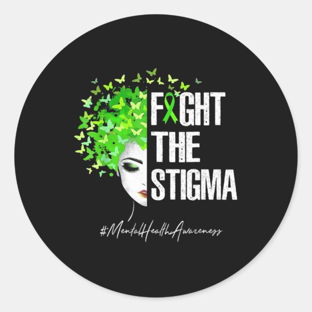Sticker Rond Lutter Contre La Stigma Sensibilisation À La Santé (Devant)