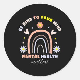 Sticker Rond Lutter Contre La Stigmatisation De La Santé Mental