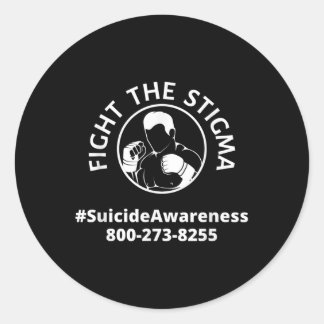Sticker Rond Lutter contre la stigmatisation et le suicide _ Sa