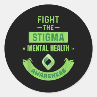 Sticker Rond Lutter contre la stigmatisation santé mentale Mala