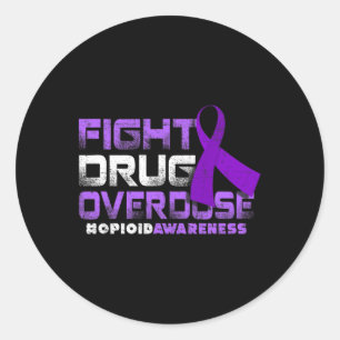 Sticker Rond Lutter contre la surdose de drogues Graphique 1