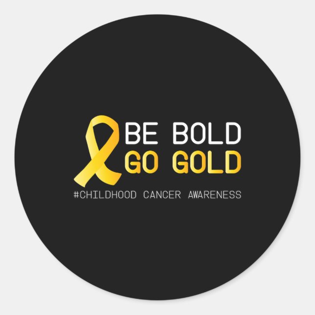 Sticker Rond Lutter contre le cancer chez l'enfant Sensibilisat (Devant)