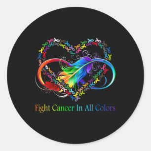 Sticker Rond Lutter contre le cancer dans toutes les couleurs L