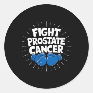 Sticker Rond Lutter contre le cancer de la prostate Bleu Ruban