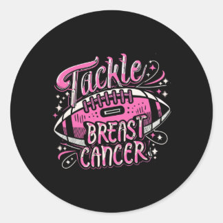 Sticker Rond Lutter contre le cancer du sein Footll Pink Ribbon