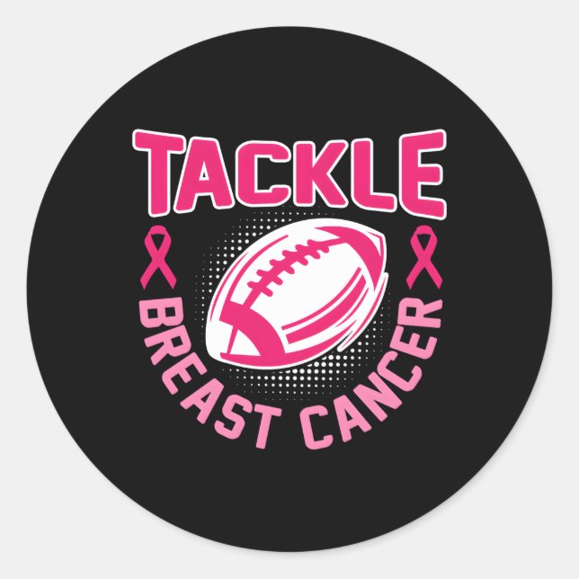 Sticker Rond Lutter contre le cancer du sein K Sensibilisation  (Devant)