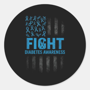 Sticker Rond Lutter contre le diabète - Soutien Médicale des gu