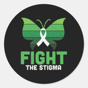 Sticker Rond Lutter contre le papillon Stigma santé mentale