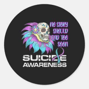 Sticker Rond Lutter contre le suicide Prévention Vous _6
