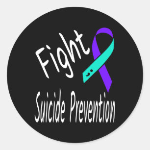 Sticker Rond Lutter contre le suicide Ribbon Semicolon Lauréats
