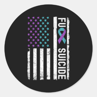 Sticker Rond Lutter Contre Le Suicide Sensibilisation Et Préven