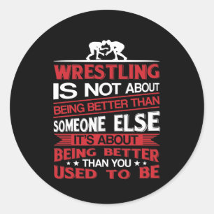 Sticker Rond Lutter Pour Être Meilleur Que Vous Ne L'Aviez Fait