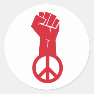 Sticker Rond Lutter pour la paix
