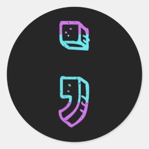 Sticker Rond Lutter toujours contre la prévention du suicide Se