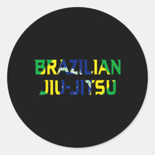 Sticker Rond lutteur de Jiu Jitsu brésilien