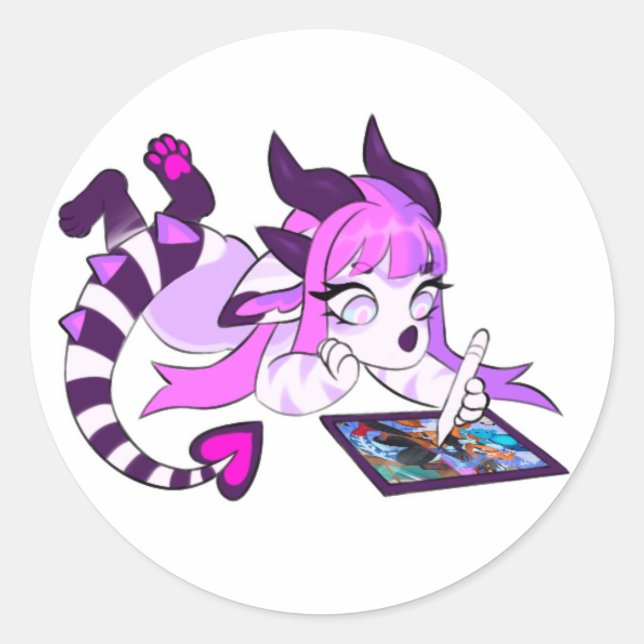 Sticker Rond Lux drawin (Devant)