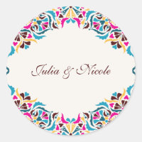 Luxe Fantaisiste Mariage Bordure Fleurie Style Ivo