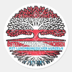 Sticker Rond Luxembourg Luxembourgeois Autrichien