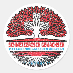 Sticker Rond Luxemburg Luxembourg Schweizer Schweiz Baum