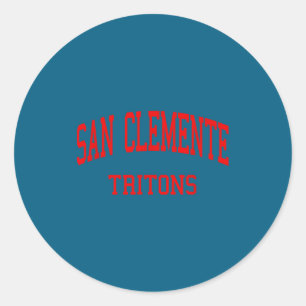Sticker Rond lycée san clemente hs san clemente ca rétro 