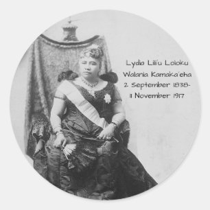 Sticker Rond Lydia Liliu Loloku Walania Kamakaeha