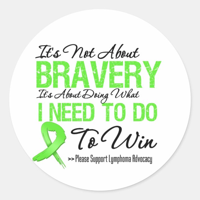 Sticker Rond Lymphome Cancer Battle (Devant)