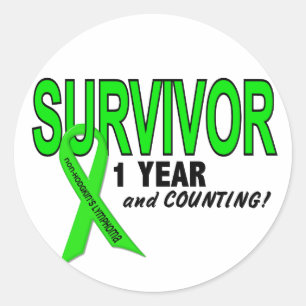 Sticker Rond Lymphome non hodgkins Survivant 1 an