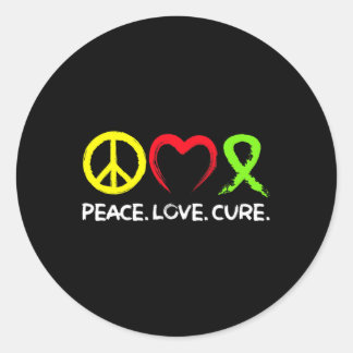 Sticker Rond Lymphome Sensibilisation Paix Amour Cure