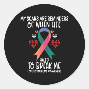 Sticker Rond Lynch Syndrome Sensibilisation aux cicatrices des