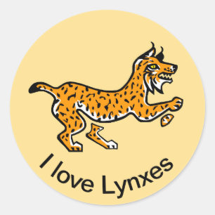 Sticker Rond lynx ibérique - classique collant rond