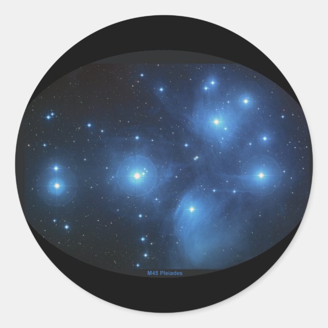 Sticker Rond M45 les Pléiades (Devant)