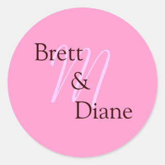 Sticker Rond M, Brett et Diane
