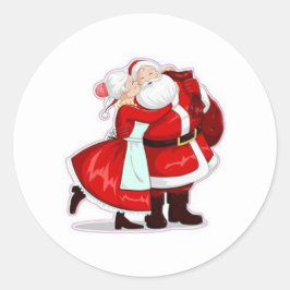 Sticker Rond m. et mme claus