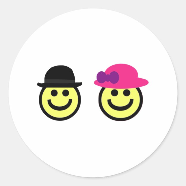 Sticker Rond M. et Mme Face (Devant)