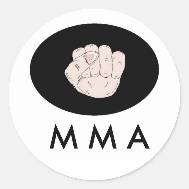 Sticker Rond M M A Design (Devant)