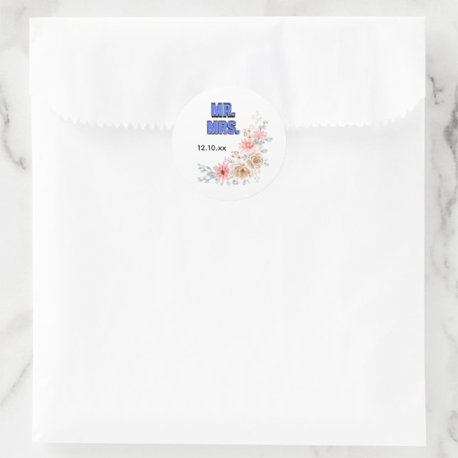 Sticker Rond M. & Mme (Sac)