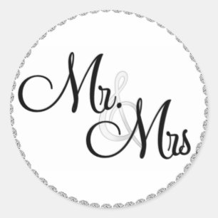 Sticker Rond M. & Mme Mariage SCEALS/STICKERS BLING