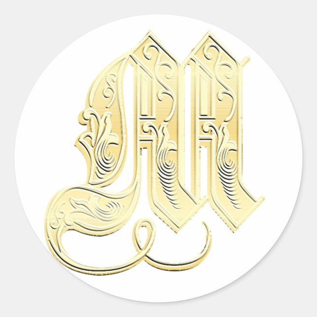 Sticker Rond M Monogrammes (Devant)