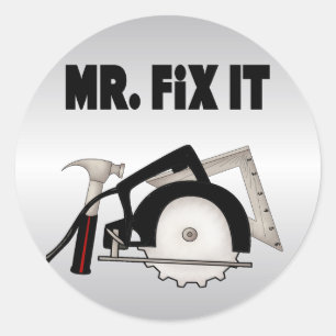 Sticker Rond M. Réparer