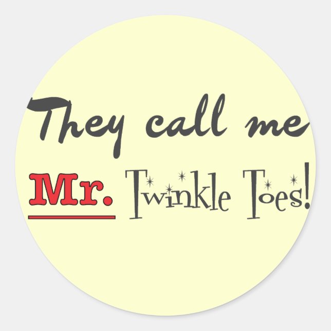 Sticker Rond M. Twinkle Toes Ballet Cadeaux (Devant)
