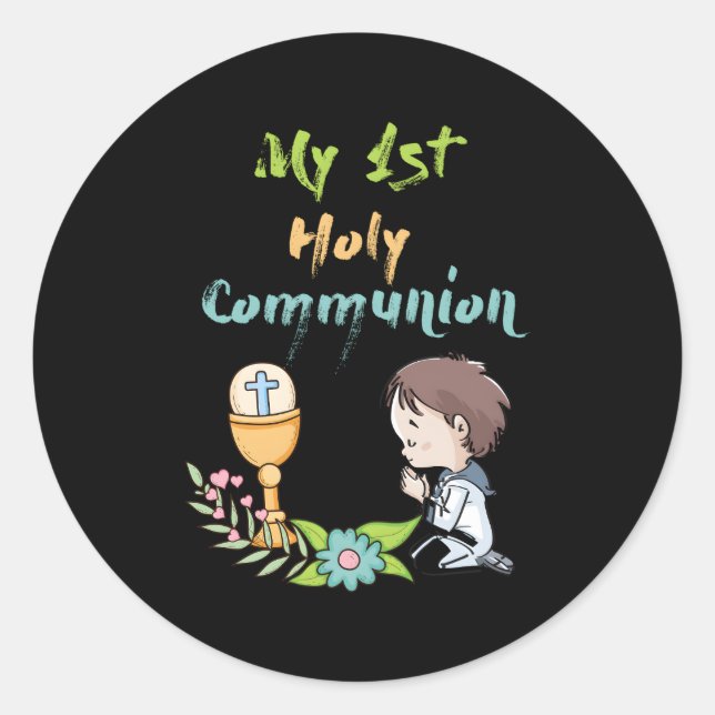 Sticker Rond Ma 1ère Sainte Communion (Devant)