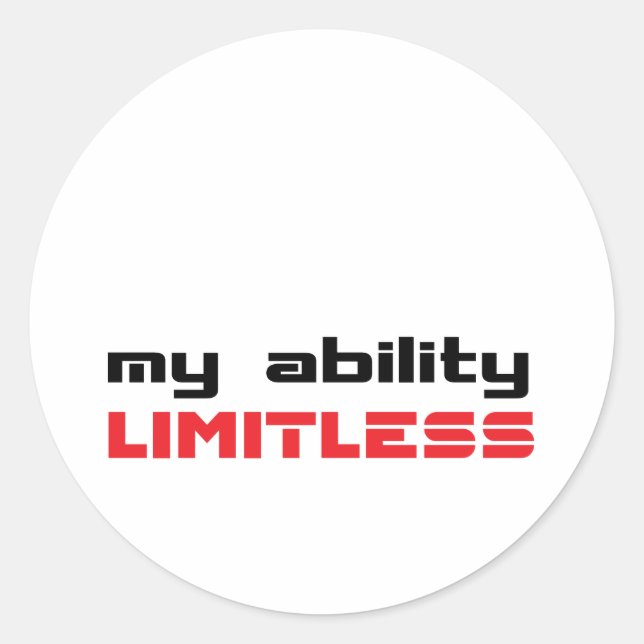 Sticker Rond Ma capacité illimitée (Devant)