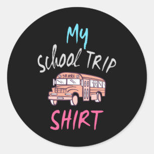 Sticker Rond Ma chemise de voyage à l'école